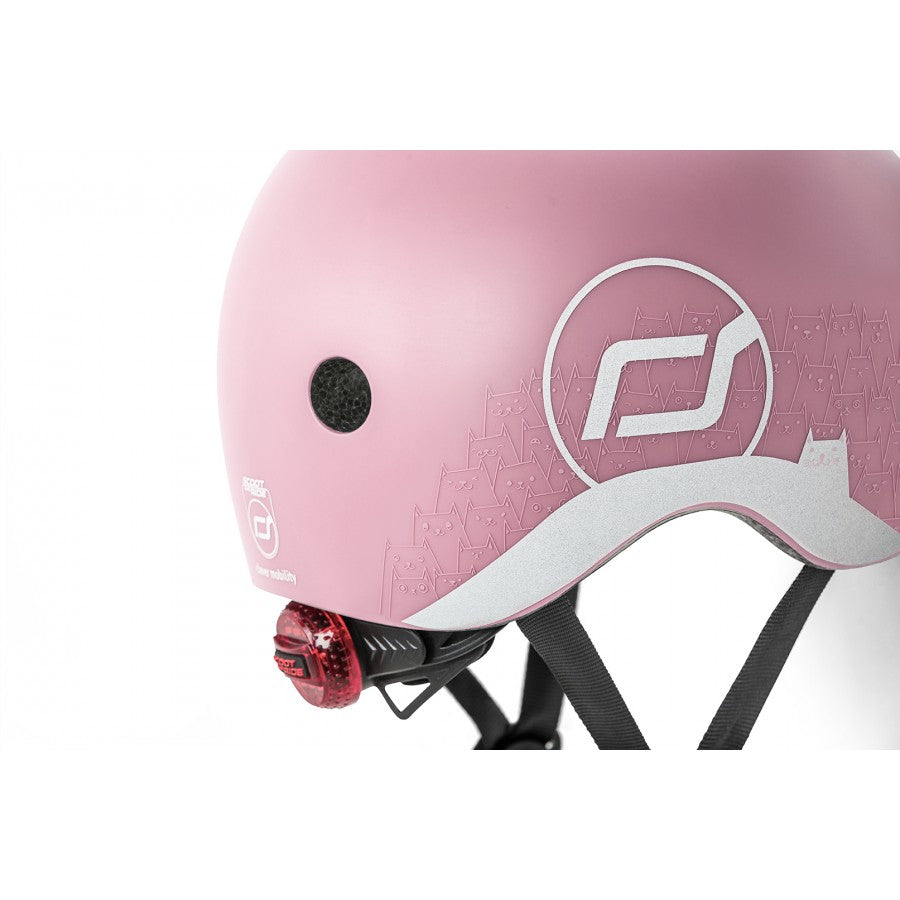Babyhelm XXS Reflektierend, größenverstellbar mit LED Licht und Magnetverschluss