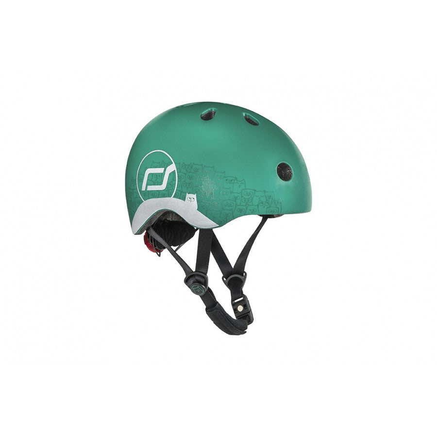 Babyhelm XXS Reflektierend, größenverstellbar mit LED Licht und Magnetverschluss