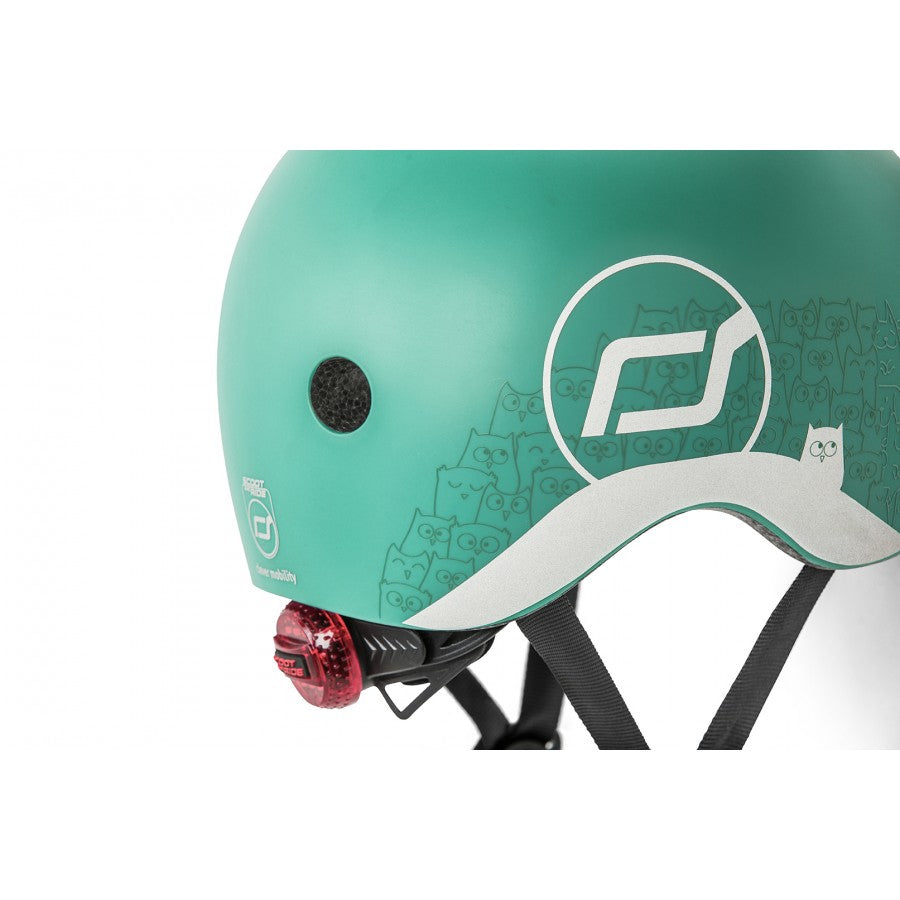 Babyhelm XXS Reflektierend, größenverstellbar mit LED Licht und Magnetverschluss