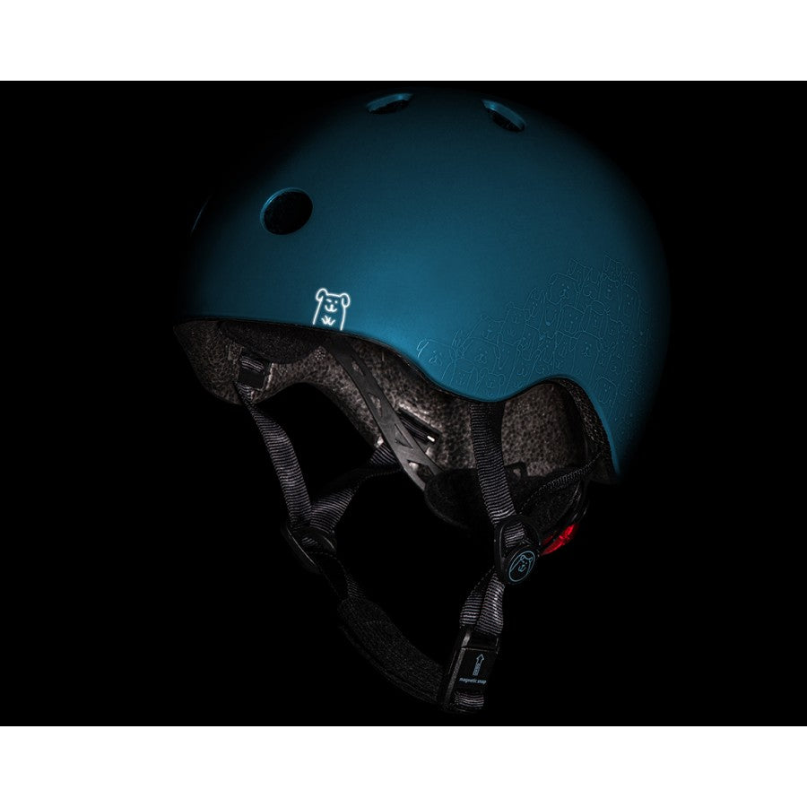 Babyhelm XXS Reflektierend, größenverstellbar mit LED Licht und Magnetverschluss