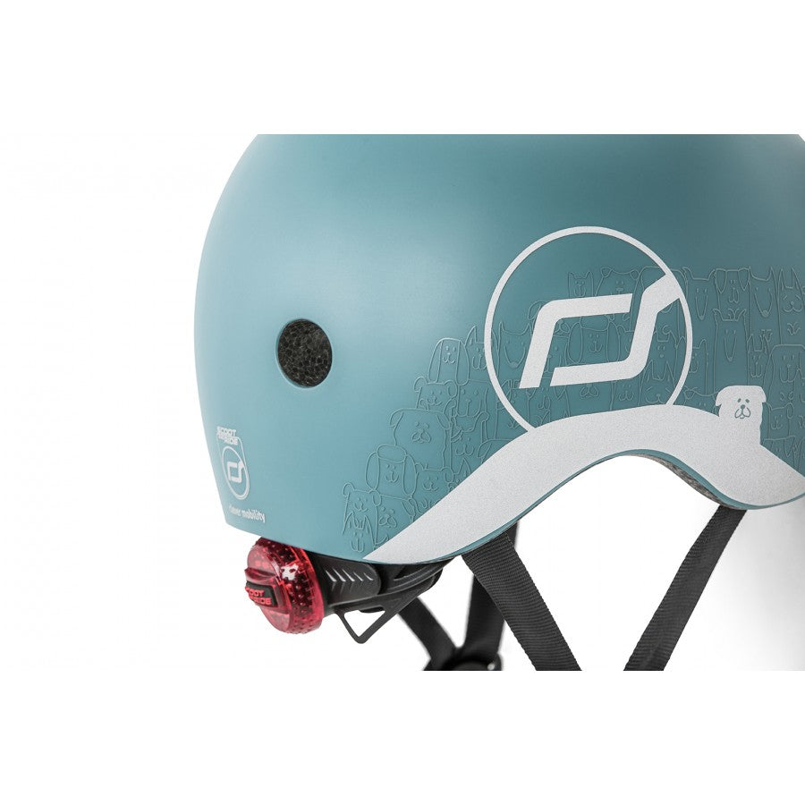Babyhelm XXS Reflektierend, größenverstellbar mit LED Licht und Magnetverschluss