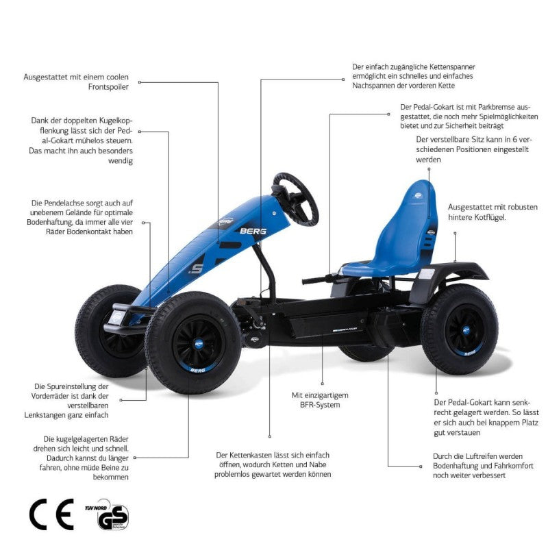 BERG Pedal Gokart B. Super blau