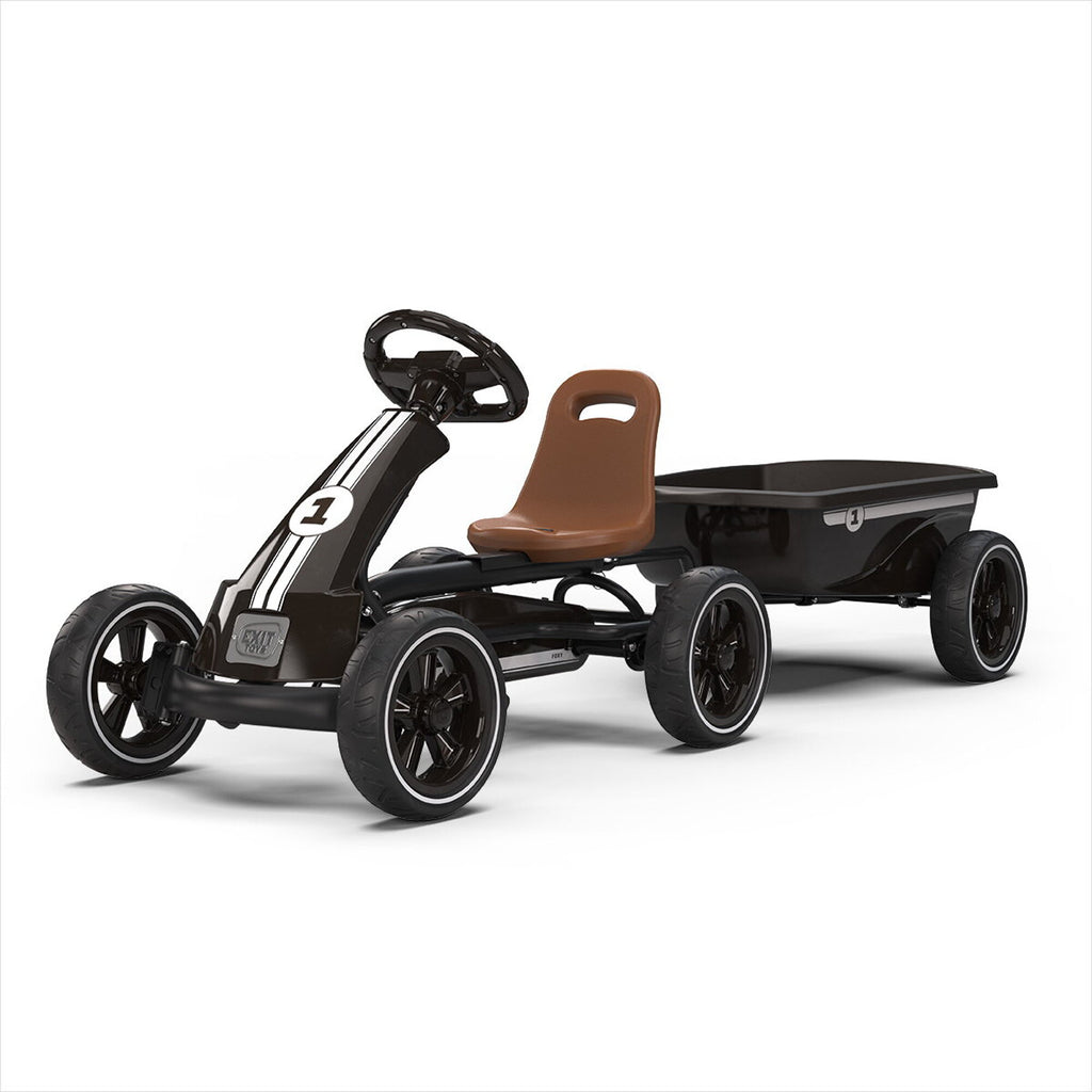 EXIT Foxy Gokart mit Anhänger - Espresso Schwarz
