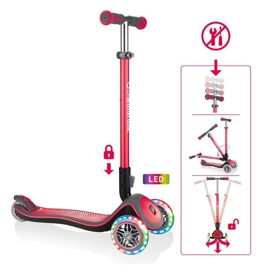 GLOBBER ELITE DELUXE LIGHTS mit Leuchtrollen