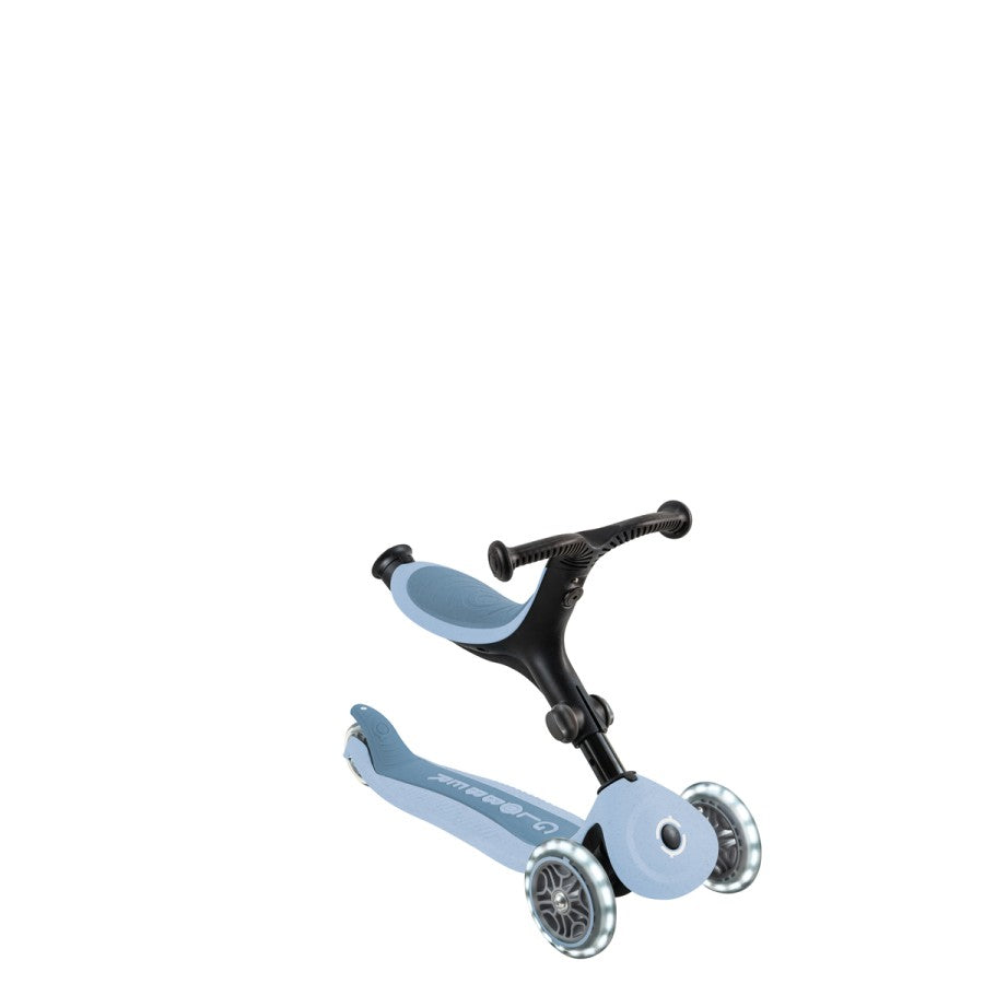 GLOBBER GO-UP ACTIVE LIGHTS ECO, mit Leuchtrollen, Dreirad, Laufrad und Scooter