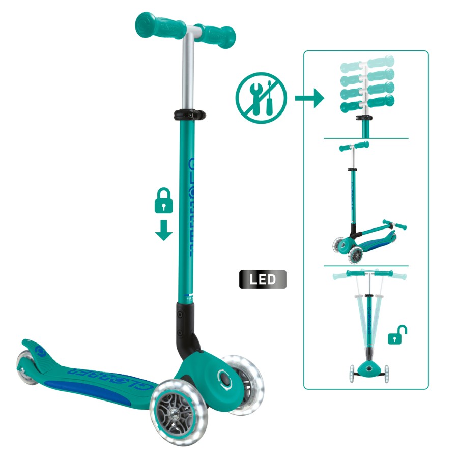 GLOBBER PRIMO FOLDABLE PLUS LIGHTS mit Leuchtrollen